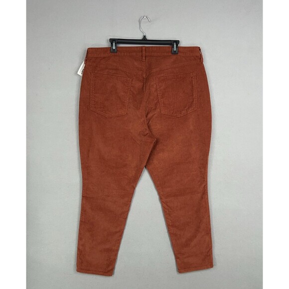 Old Navy Pants Womens 18 Brown High Rise OG Straight Corduroy Academia Preppy - Picture 6 of 16
